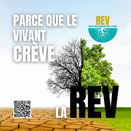 Sticker REV "Parce que le vivant crève, la REV"