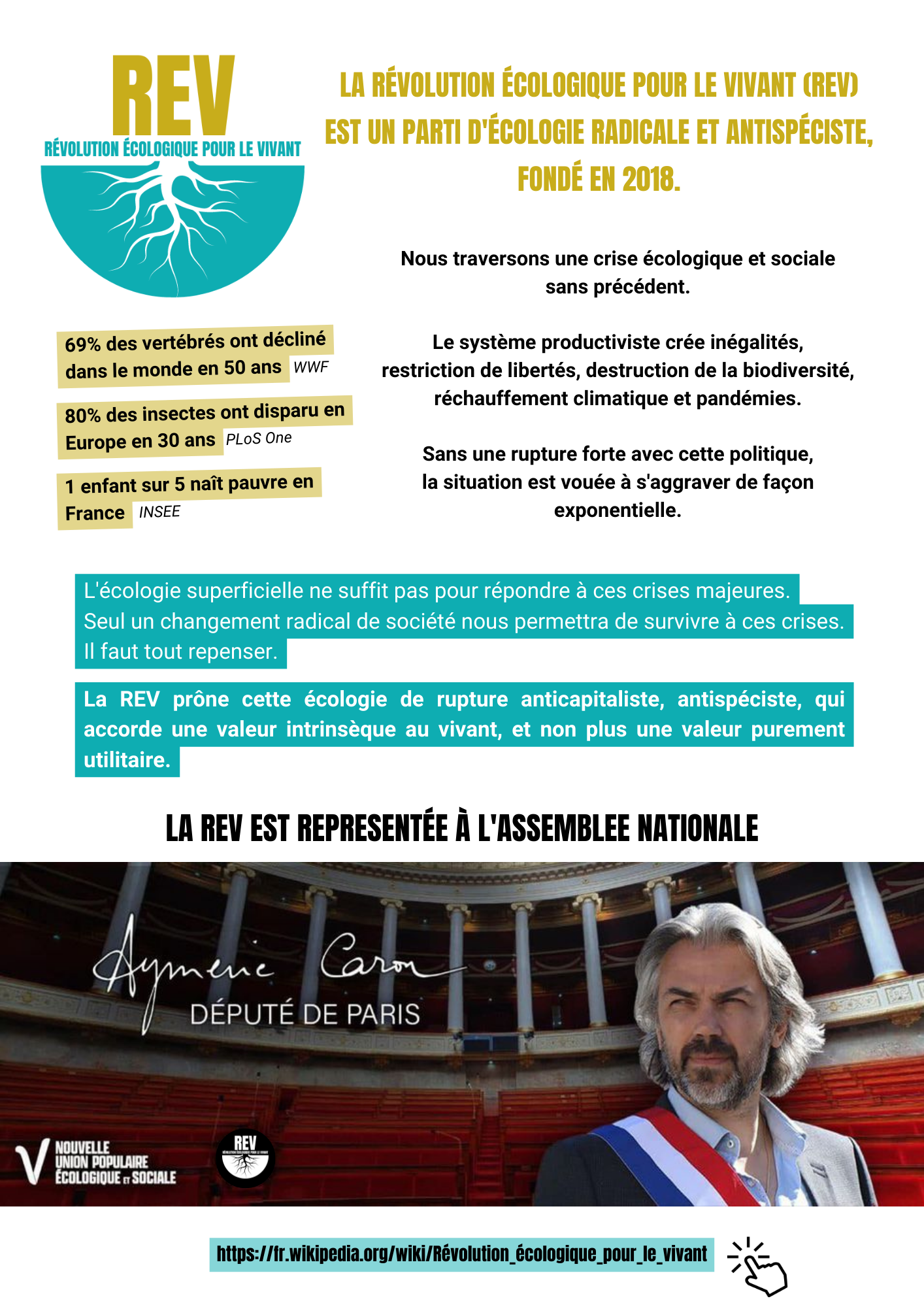 Tract recto pour présenter la REV