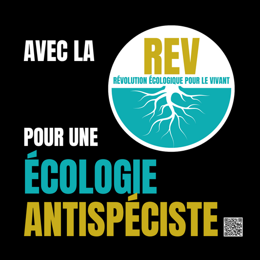 Sticker REV "pour une écologie antispéciste"