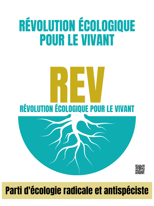 Affiche de la REV, logo sur fond blanc
