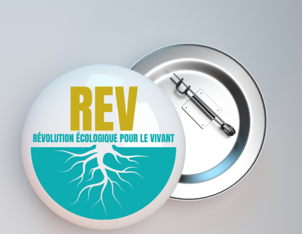 Badge avec logo REV