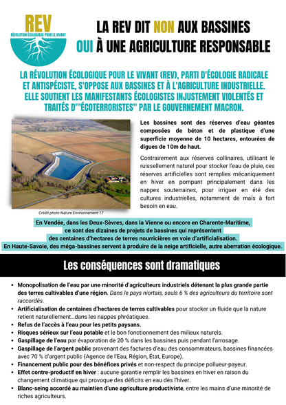 Tract REV pour une agriculture responsable, recto